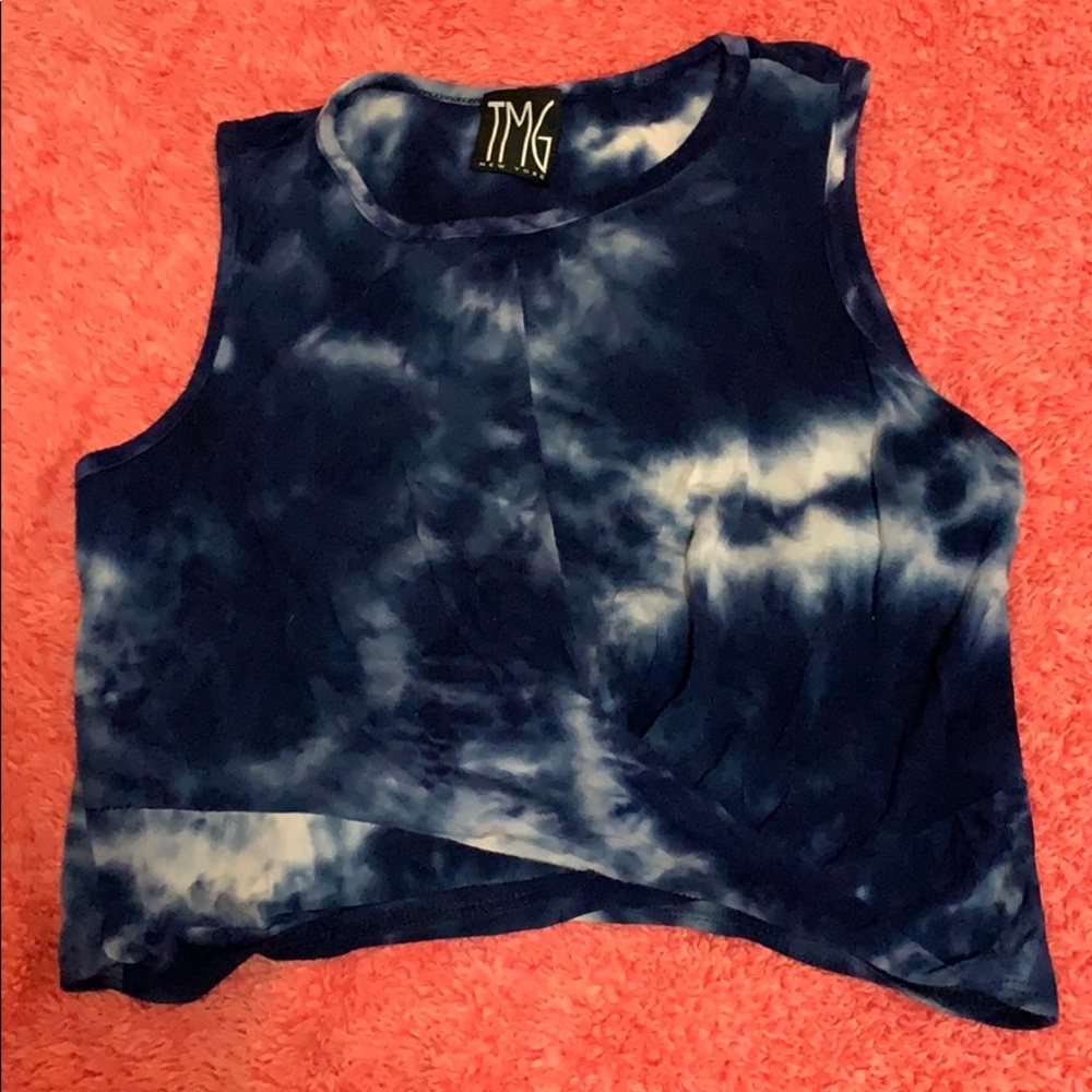 Blue crop top